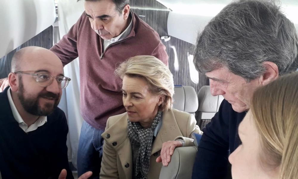 Στον Έβρο η ηγεσία της ΕΕ - Πτήση με ελικόπτερο πάνω από τα σύνορα